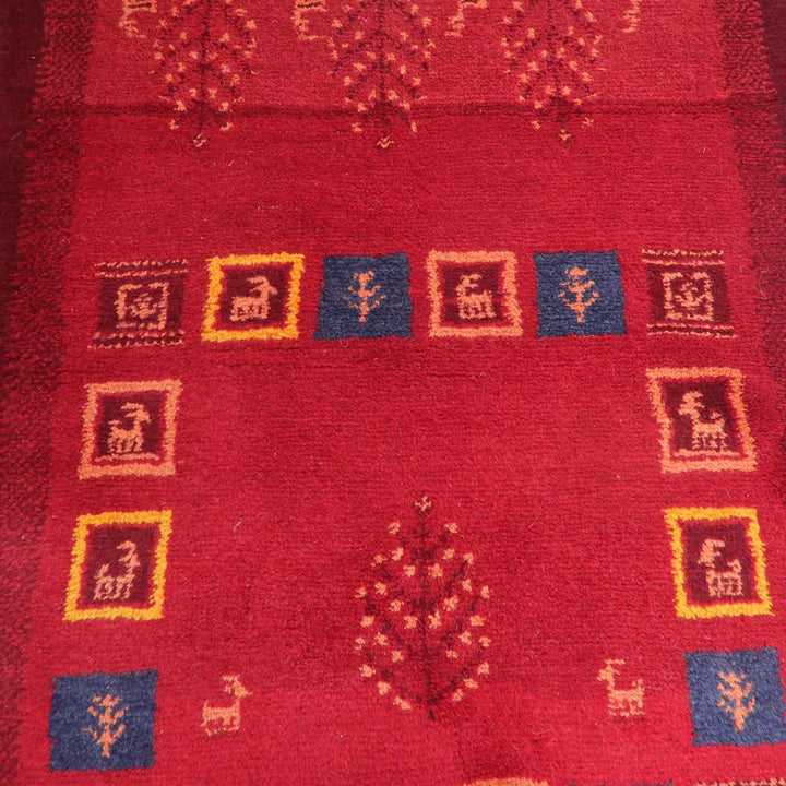 【セミオーダー受付中】  サイズ変更OK　カラー変更OK イラン　シラーズ産　ギャッベ 　（bs-11446）