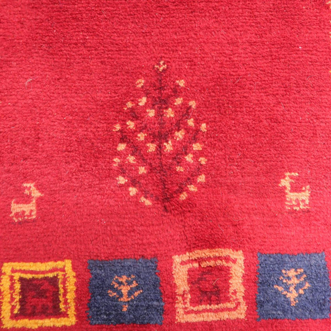 【セミオーダー受付中】  サイズ変更OK　カラー変更OK イラン　シラーズ産　ギャッベ 　（bs-11446）