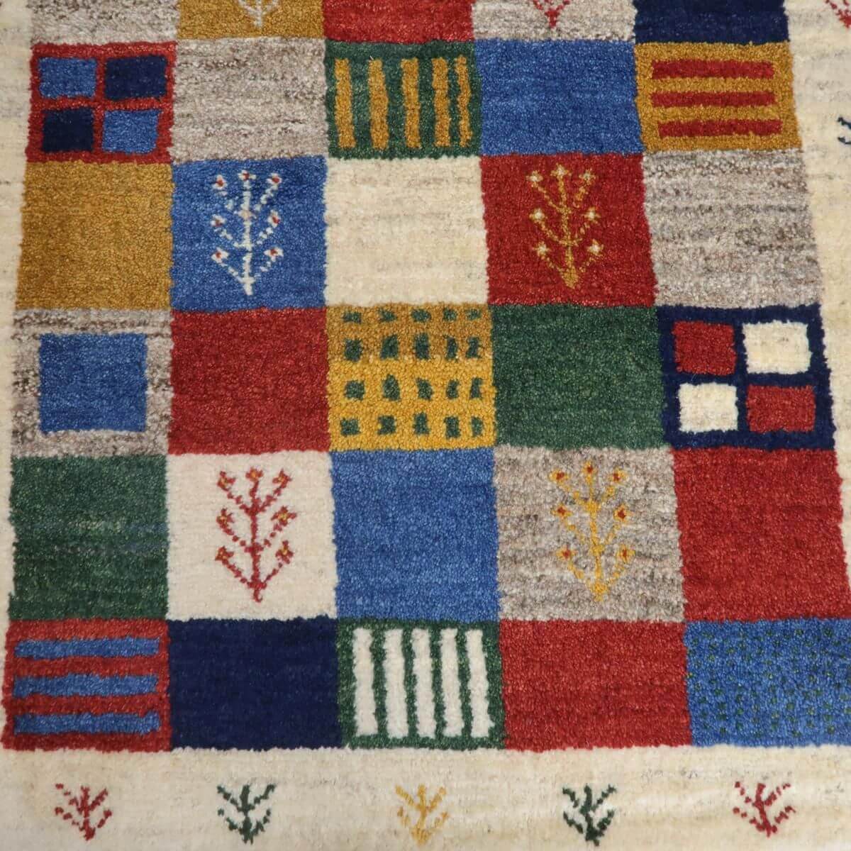カラフル手織りギャッベ,ラティーフ,132×82cm｜玄関マット・北欧風