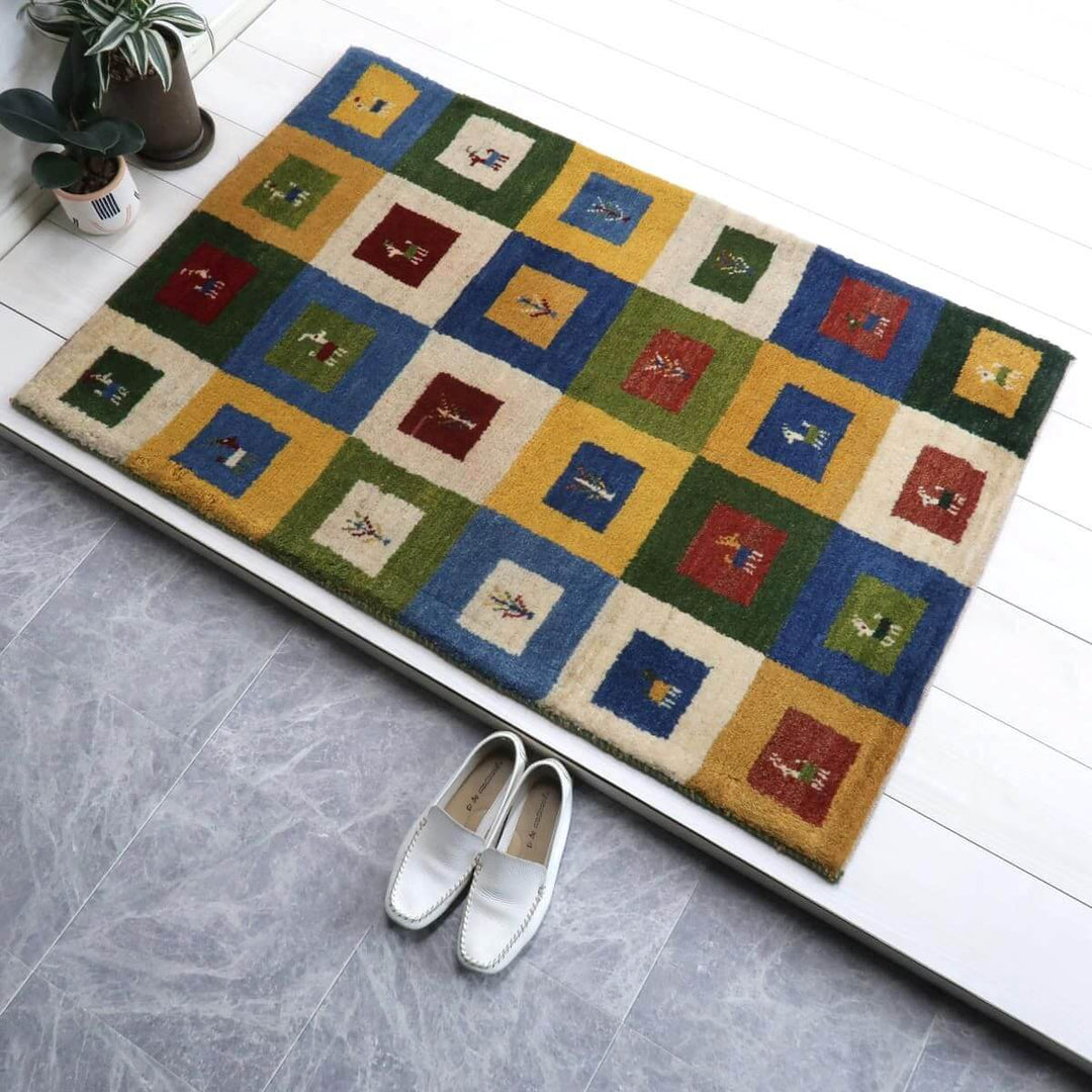 【オーダーメイド受付中】イラン　シラーズ産　ギャッベ 　（bs-11519）