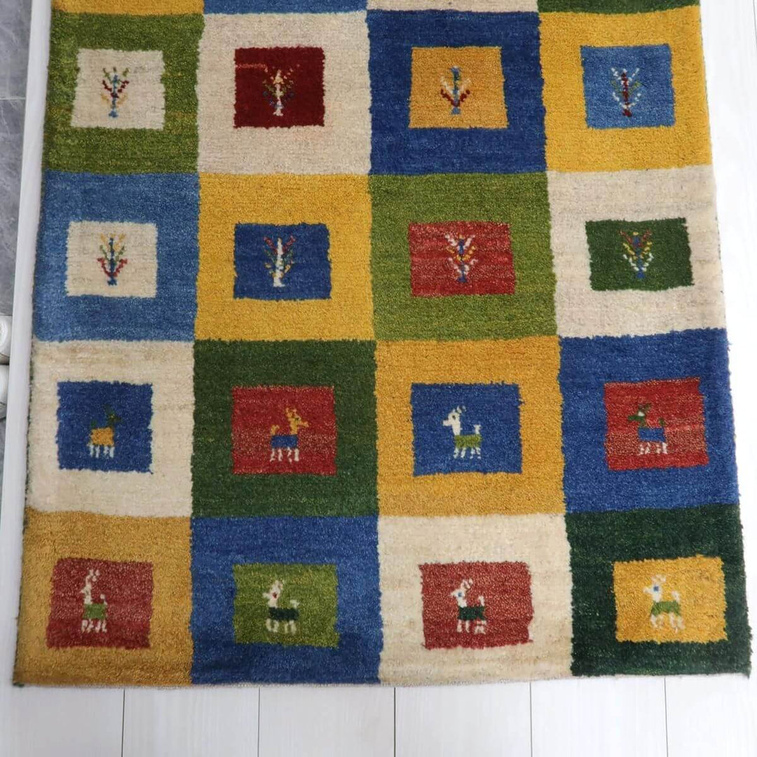 【オーダーメイド受付中】イラン　シラーズ産　ギャッベ 　（bs-11519）