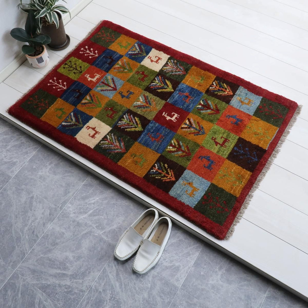 【オーダーメイド受付中】イラン　シラーズ産　ギャッベ 　（bs-11521）