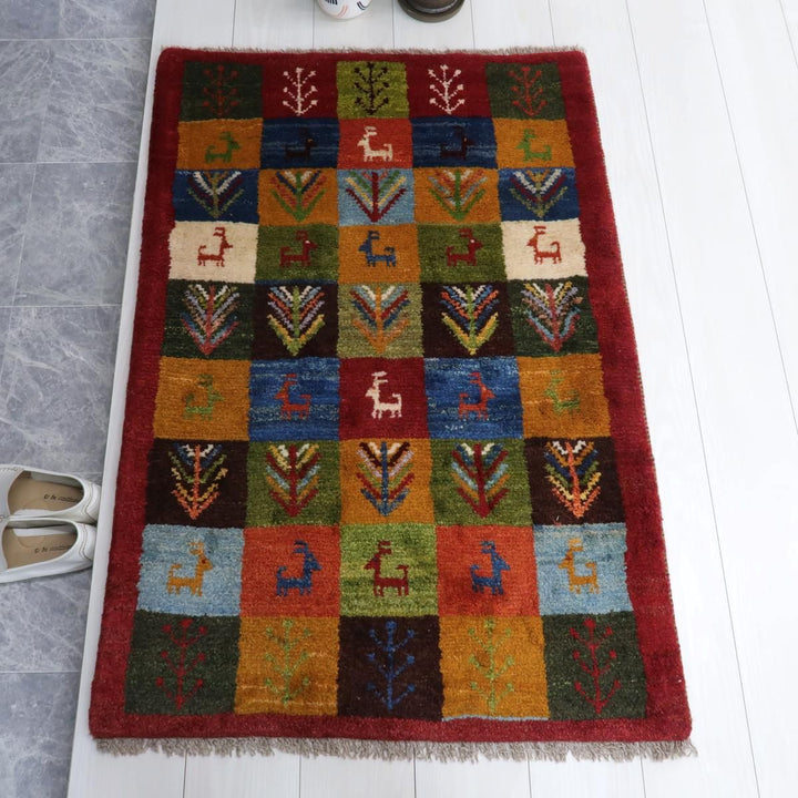 【オーダーメイド受付中】イラン　シラーズ産　ギャッベ 　（bs-11521）