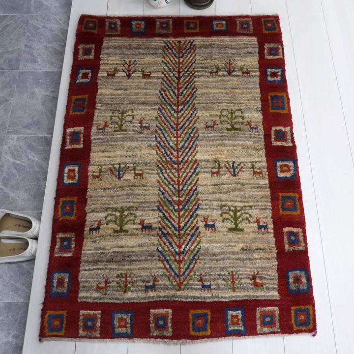 【オーダーメイド受付中】イラン　シラーズ産　ギャッベ 　（bs-11540）