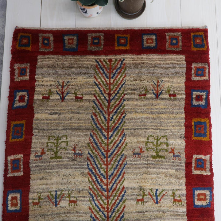 【オーダーメイド受付中】イラン　シラーズ産　ギャッベ 　（bs-11540）