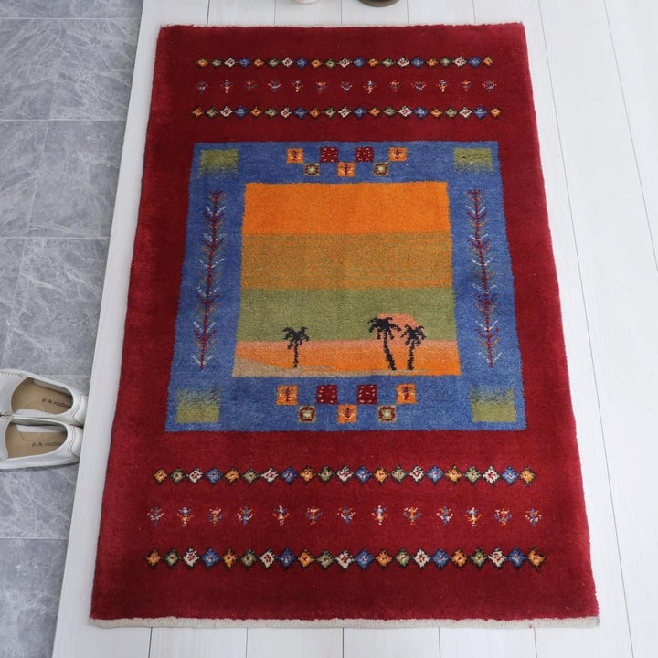 【オーダーメイド受付中】イラン　シラーズ産　ギャッベ 　（bs-11546）