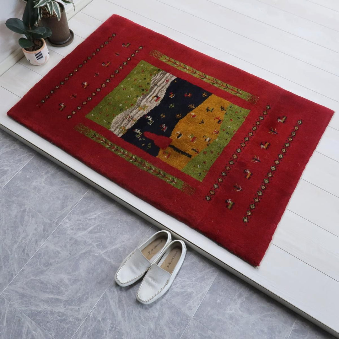 【オーダーメイド受付中】イラン　シラーズ産　ギャッベ 　（bs-11547）