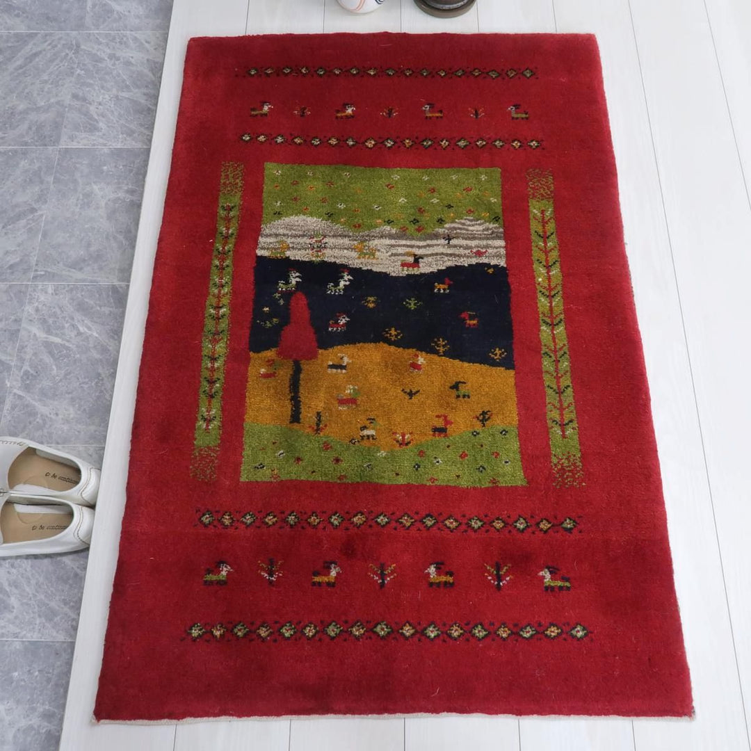 【オーダーメイド受付中】イラン　シラーズ産　ギャッベ 　（bs-11547）