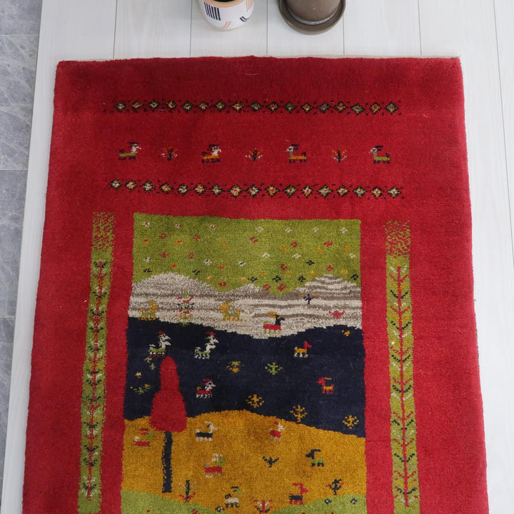 【オーダーメイド受付中】イラン　シラーズ産　ギャッベ 　（bs-11547）