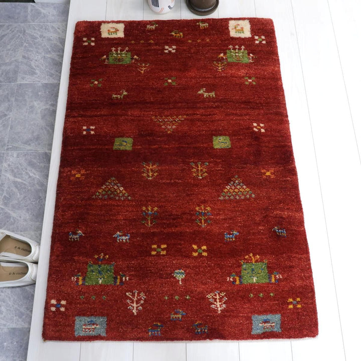 【オーダーメイド受付中】イラン　シラーズ産　ギャッベ 　（bs-11551）