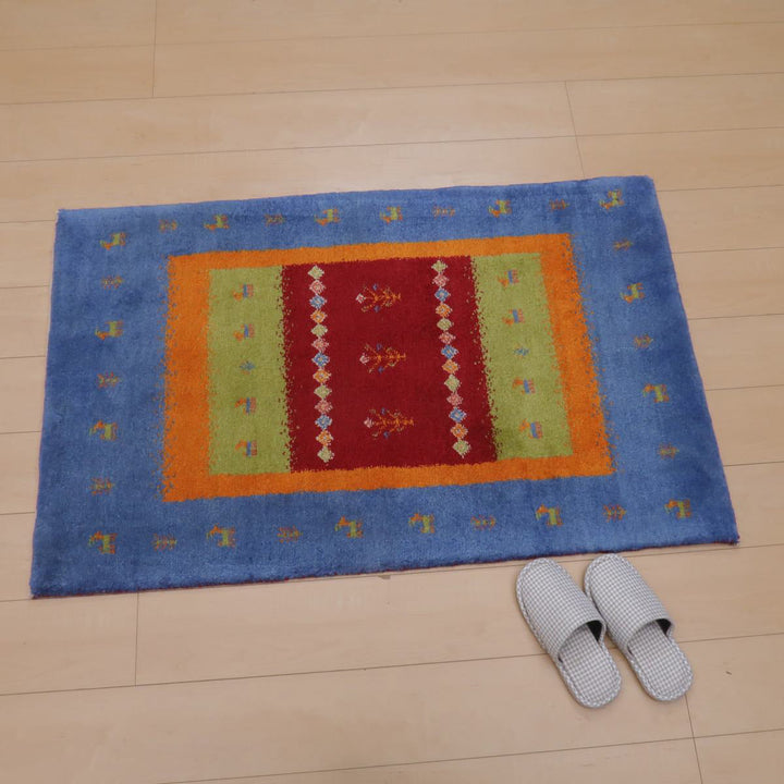 【セミオーダー受付中】  サイズ変更OK　カラー変更OK イラン　シラーズ産　ギャッベ 　（bs-11649）