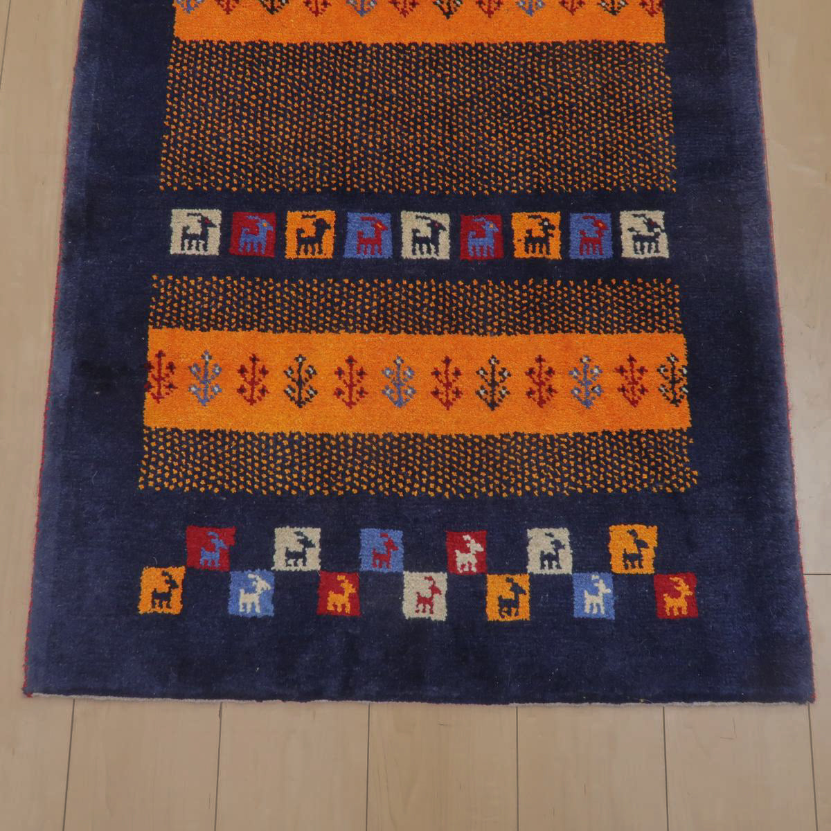 ギャッベ,ラグ,120×82cm｜手織りペルシャ絨毯,ラティーフ