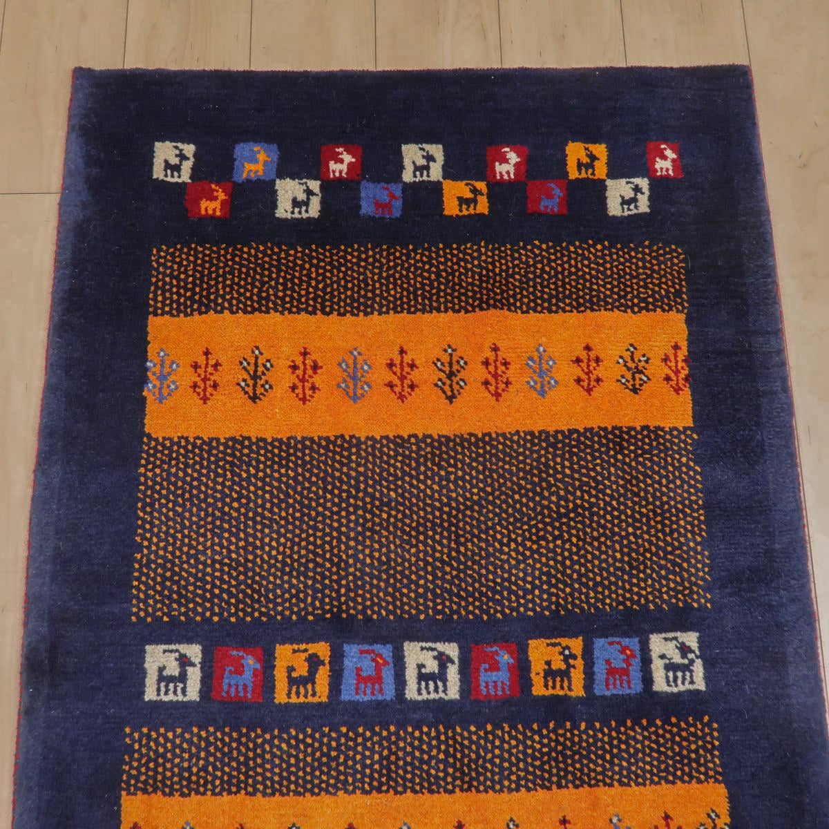 ギャッベ,ラグ,120×82cm｜手織りペルシャ絨毯,ラティーフ｜おしゃれな