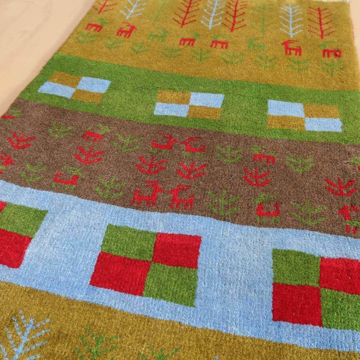 【オーダーメイド受付中】イラン　シラーズ産　ギャッベ 　（bss-10592）