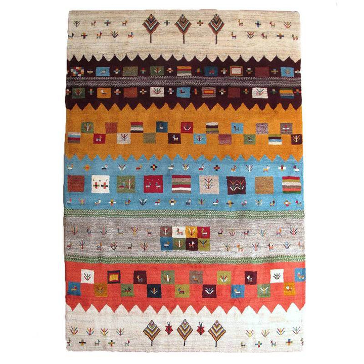 【セミオーダー受付中】  サイズ変更OK　カラー変更OK イラン　シラーズ産　ギャッベ 　（bx-10002）