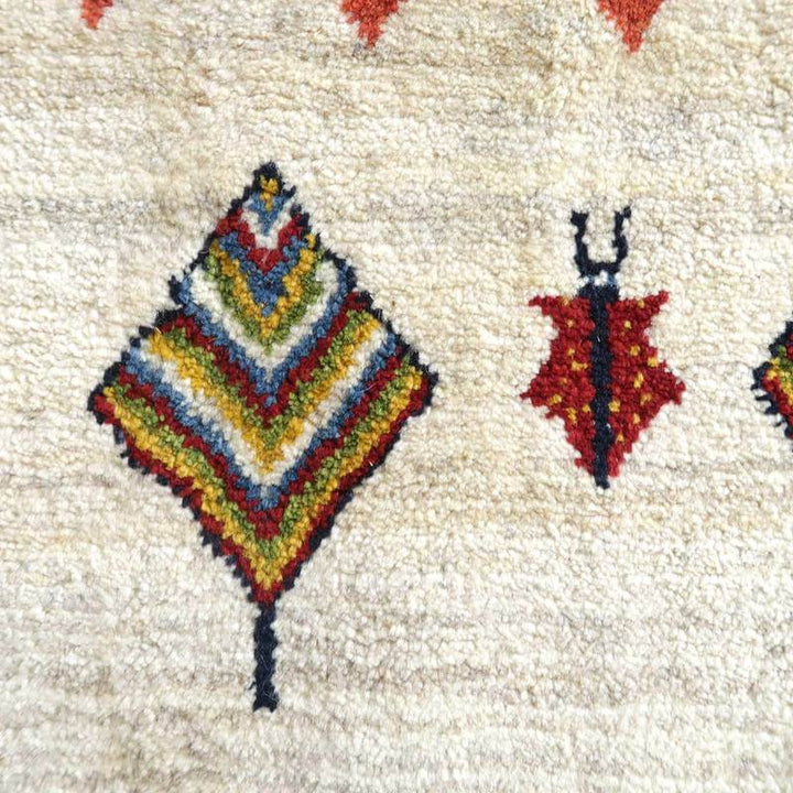 【セミオーダー受付中】  サイズ変更OK　カラー変更OK イラン　シラーズ産　ギャッベ 　（bx-10002）