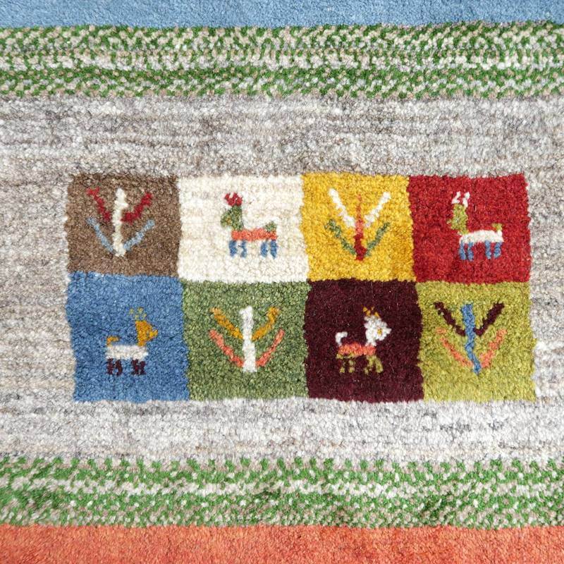 【セミオーダー受付中】  サイズ変更OK　カラー変更OK イラン　シラーズ産　ギャッベ 　（bx-10002）