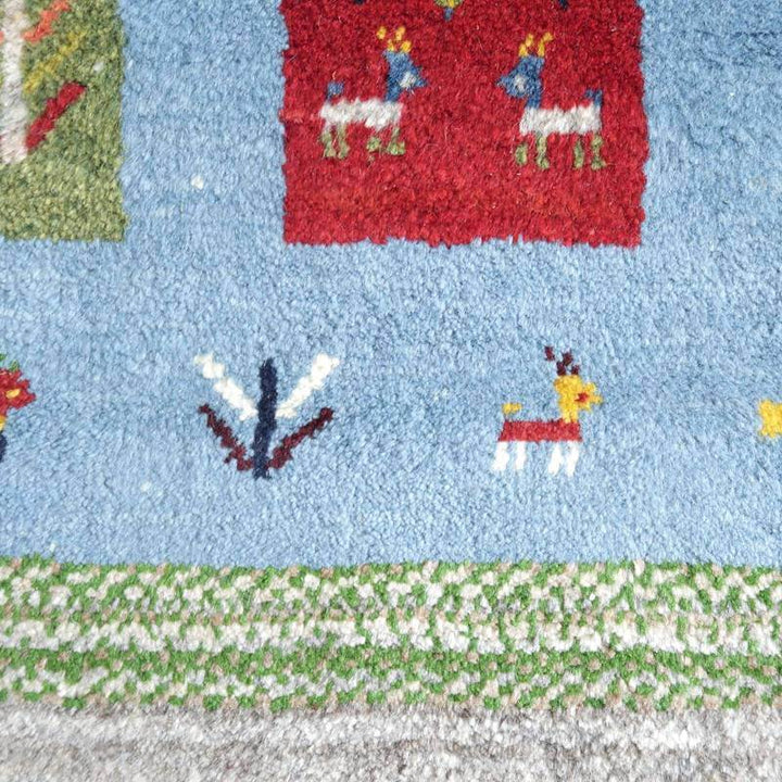 【セミオーダー受付中】  サイズ変更OK　カラー変更OK イラン　シラーズ産　ギャッベ 　（bx-10002）