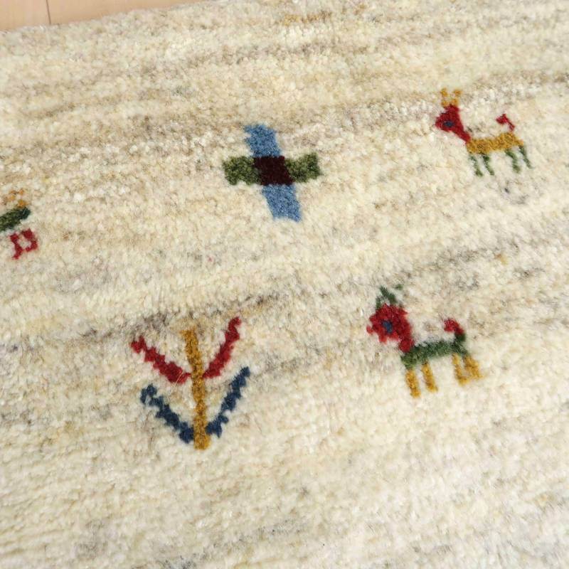 【セミオーダー受付中】  サイズ変更OK　カラー変更OK イラン　シラーズ産　ギャッベ 　（bx-10002）