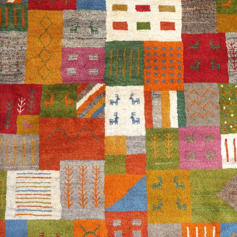 【オーダーメイド受付中】イラン　シラーズ産　ギャッベ 　（bx-10363）