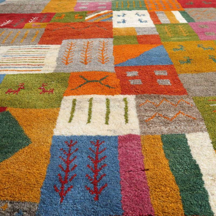 【オーダーメイド受付中】イラン　シラーズ産　ギャッベ 　（bx-10363）