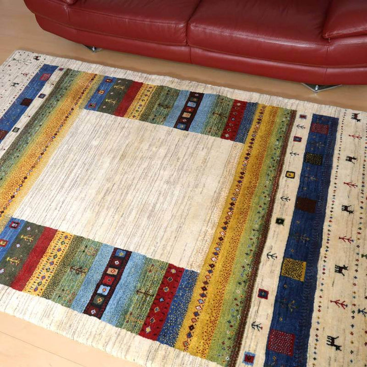 【セミオーダー受付中】  サイズ変更OK　カラー変更OK イラン　シラーズ産　ギャッベ 　（bx-10409）