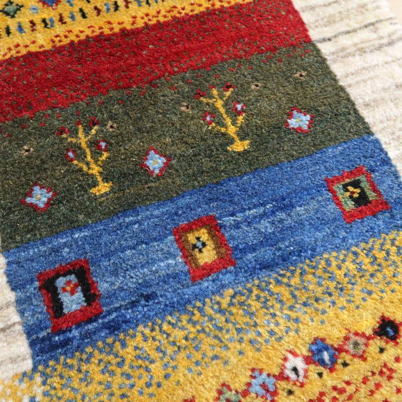 【セミオーダー受付中】  サイズ変更OK　カラー変更OK イラン　シラーズ産　ギャッベ 　（bx-10409）