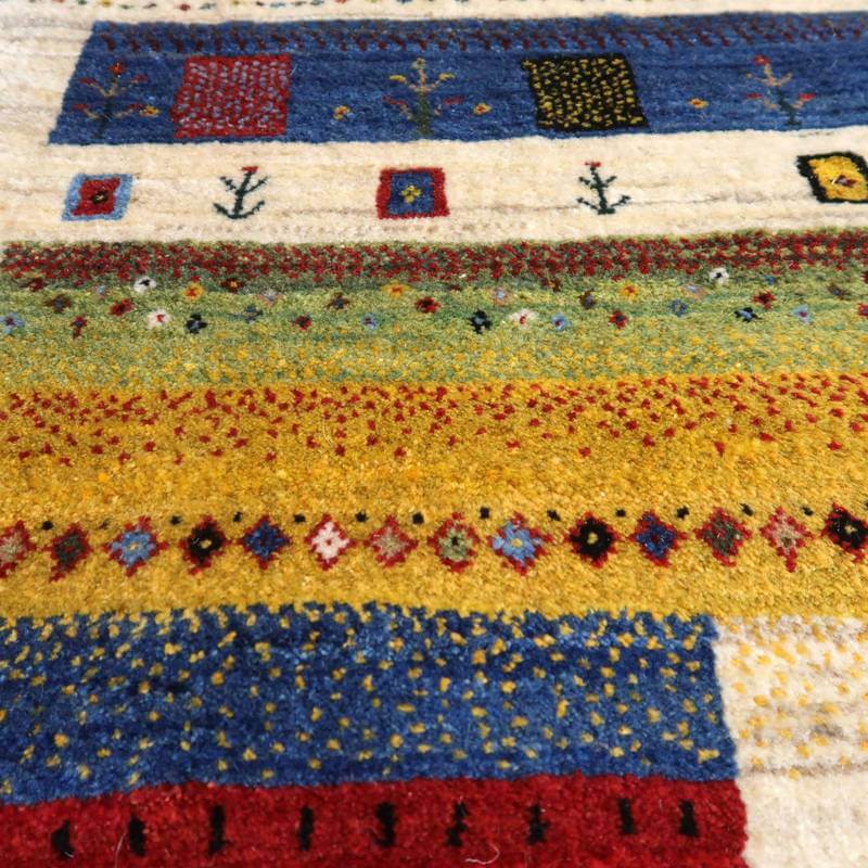 【セミオーダー受付中】  サイズ変更OK　カラー変更OK イラン　シラーズ産　ギャッベ 　（bx-10409）