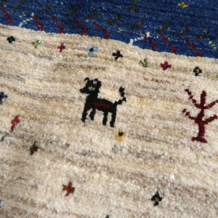 【セミオーダー受付中】  サイズ変更OK　カラー変更OK イラン　シラーズ産　ギャッベ 　（bx-10409）