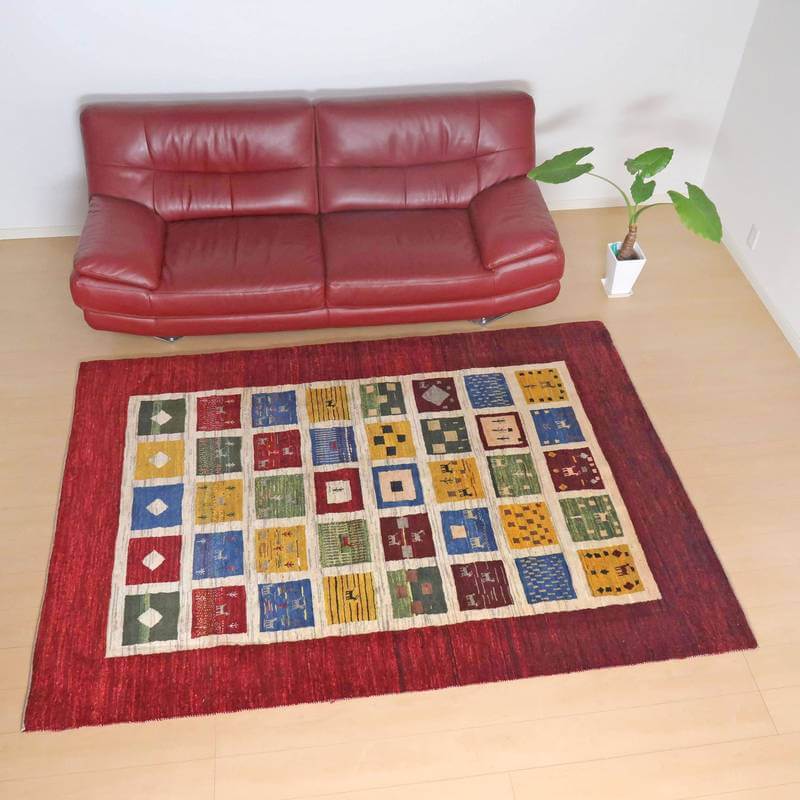 【オーダーメイド受付中】イラン　シラーズ産　ギャッベ 　（bx-10424）