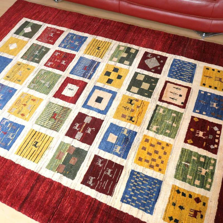 【オーダーメイド受付中】イラン　シラーズ産　ギャッベ 　（bx-10424）