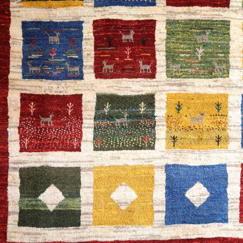 【オーダーメイド受付中】イラン　シラーズ産　ギャッベ 　（bx-10424）