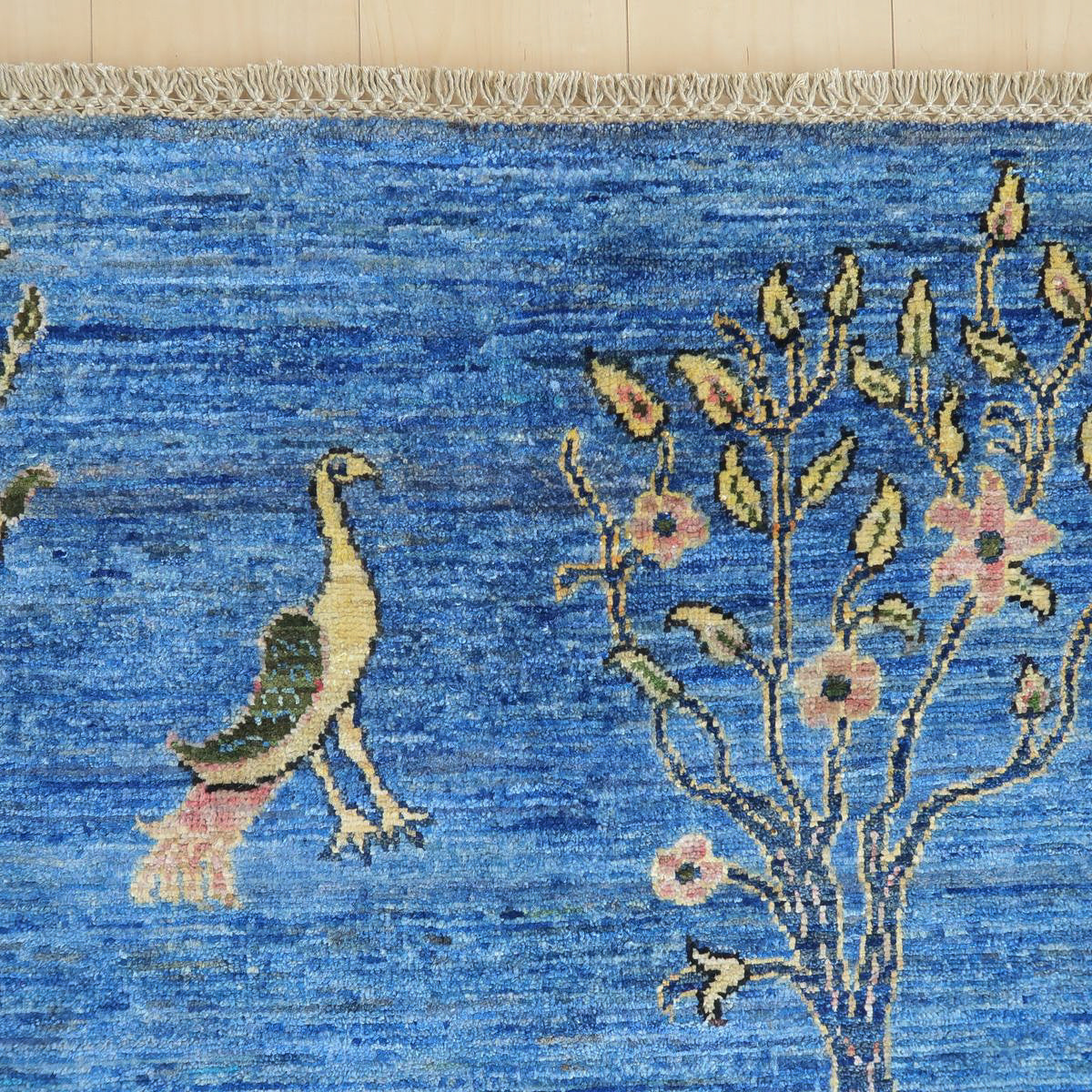 高級手織りプレミアムギャッベ,アフガン,290×202cm｜ブルーベース