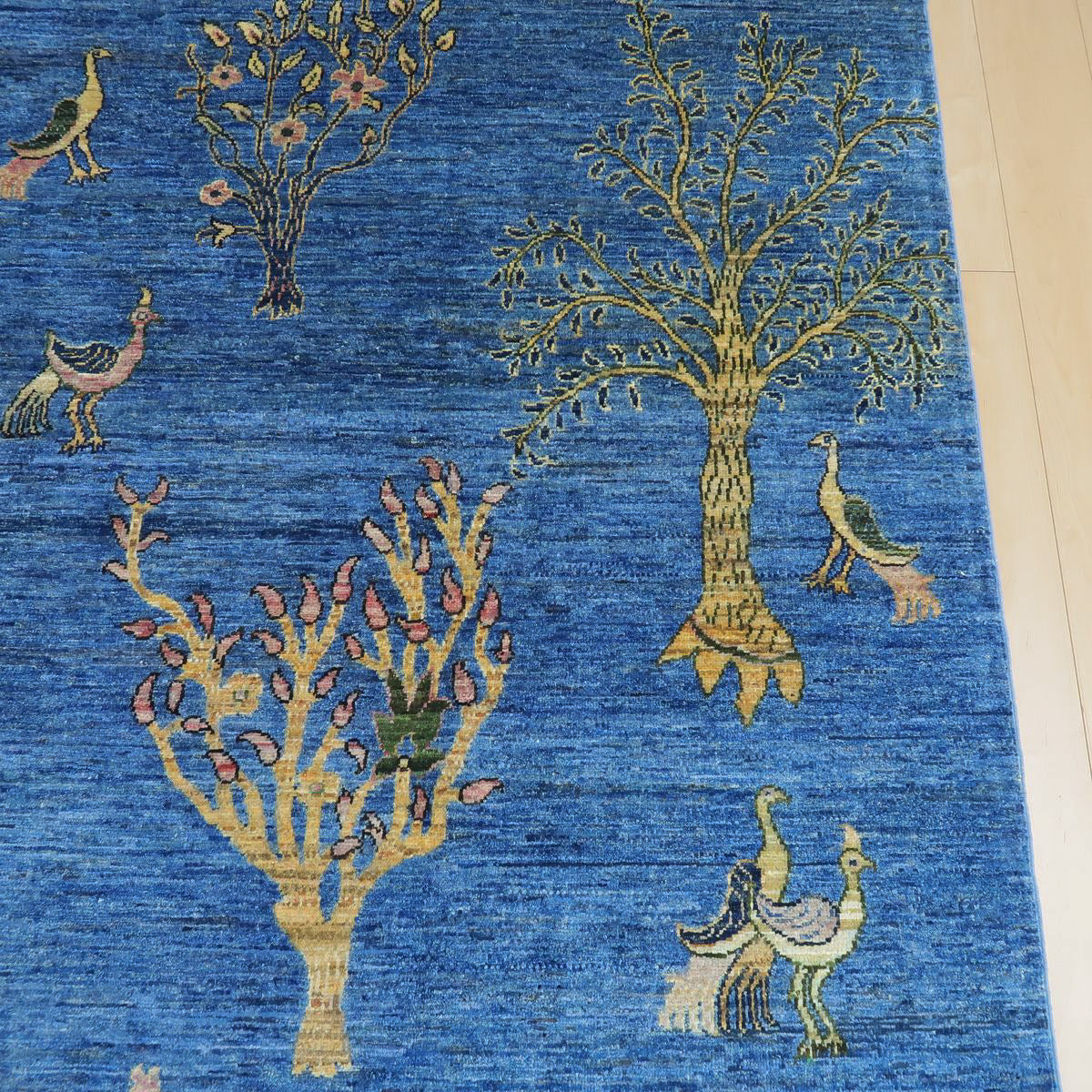 高級手織りプレミアムギャッベ,アフガン,290×202cm｜ブルーベース