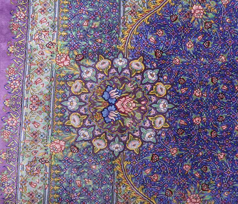 楽天市場】ペルシャ絨毯 【本物イラン産】 クム産 ウール