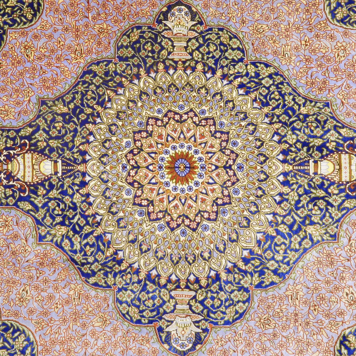 値下げ‼️ ペルシャ絨毯 タペストリー 最高級 クム産 Mジャムシーディ 保証書付 クム ジャムシーディ工房 160cm x 102cm JM248 – ペルシャ絨毯