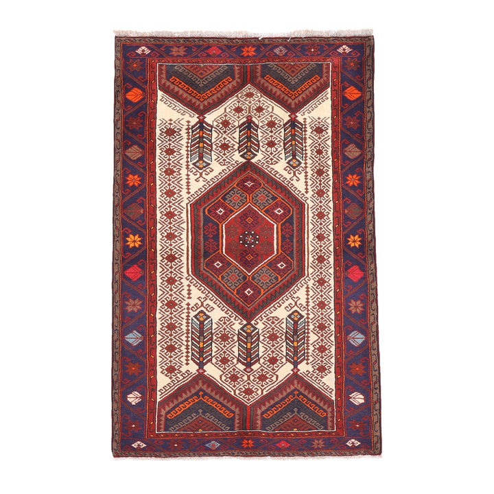 ペルシャ絨毯（イラン産）ザンジャン　196×123cm（FL-70139）