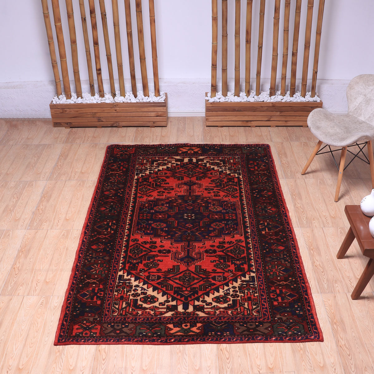 ペルシャ絨毯 (ハマダン) 206×136cm（FL-70148） – ギャッベ＆ペルシャ