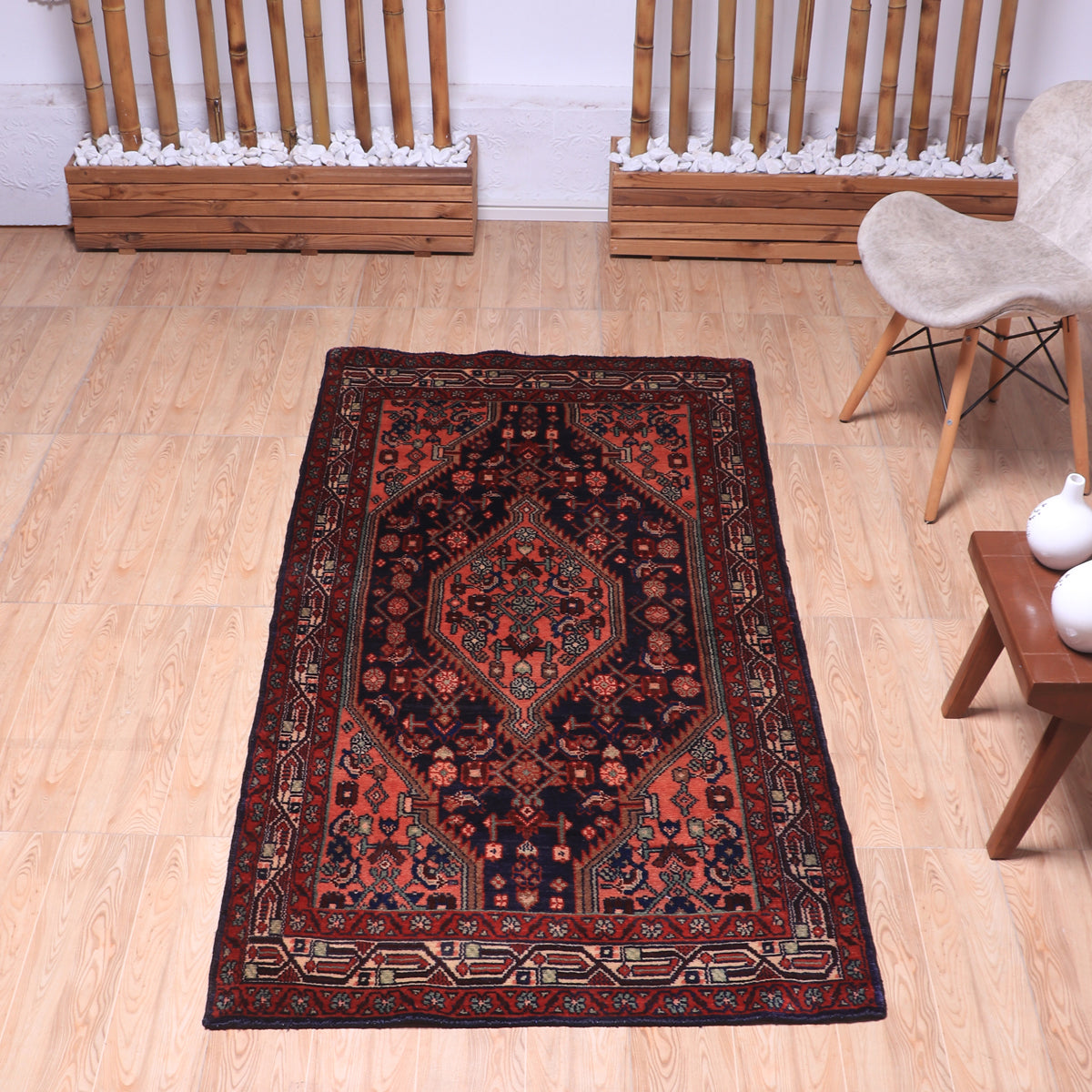 ペルシャ絨毯 (ハマダン) 190×98cm（FL-70150） – ギャッベ＆ペルシャ