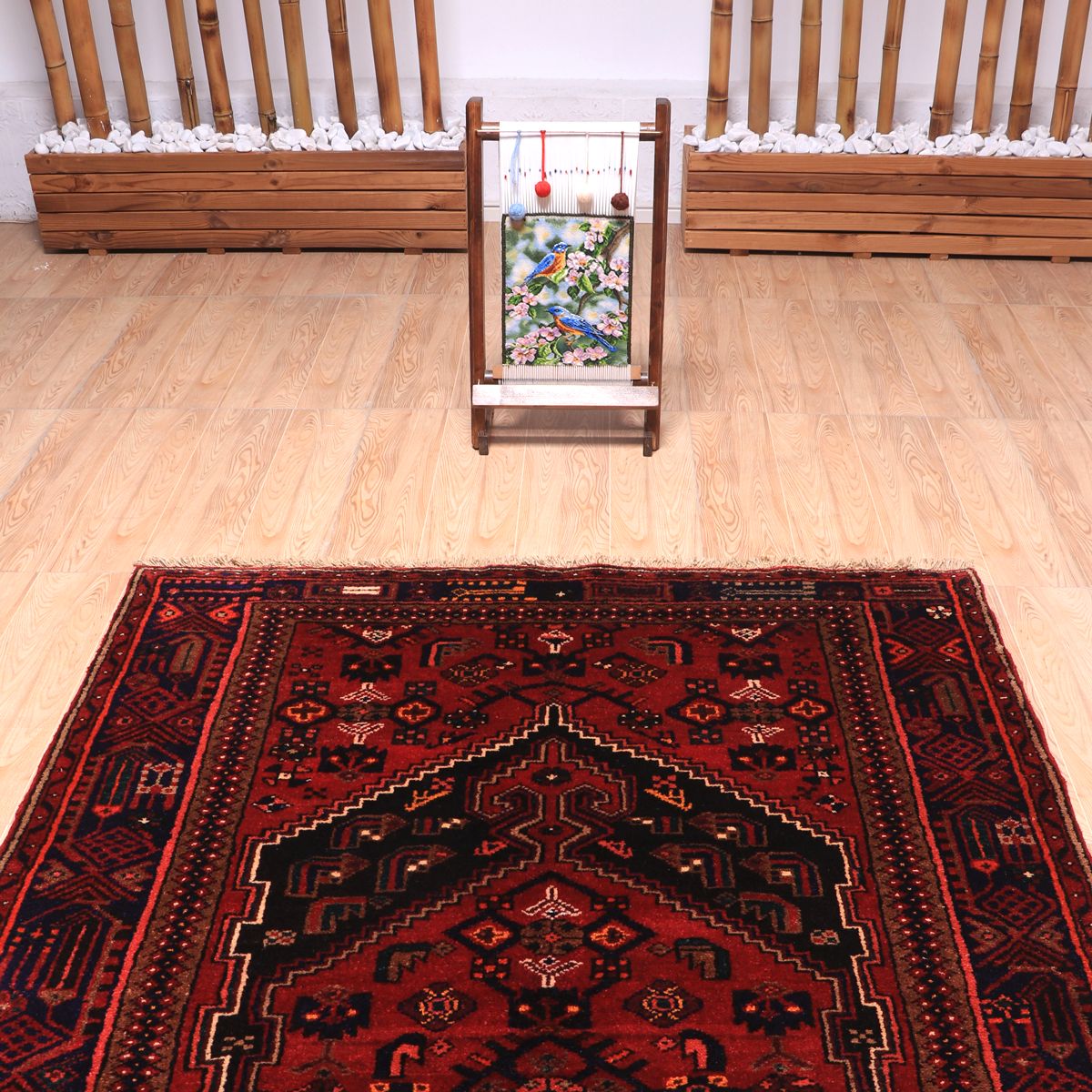 ペルシャ絨毯 (ハマダン) 211×132cm（FL-70152） – ギャッベ＆ペルシャ