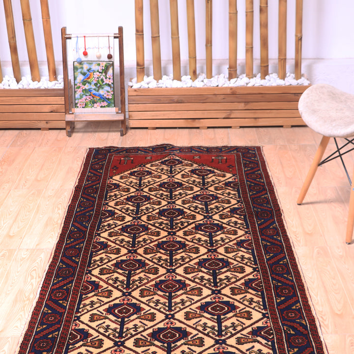ペルシャ絨毯（イラン産）コリアイ　392×94cm（FL-70155）