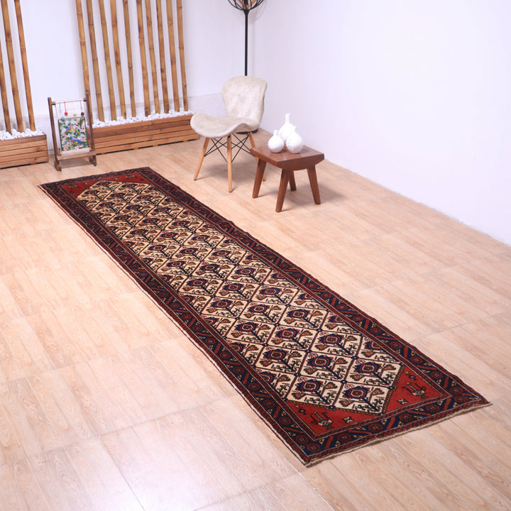 ペルシャ絨毯（イラン産）コリアイ　392×94cm（FL-70155）
