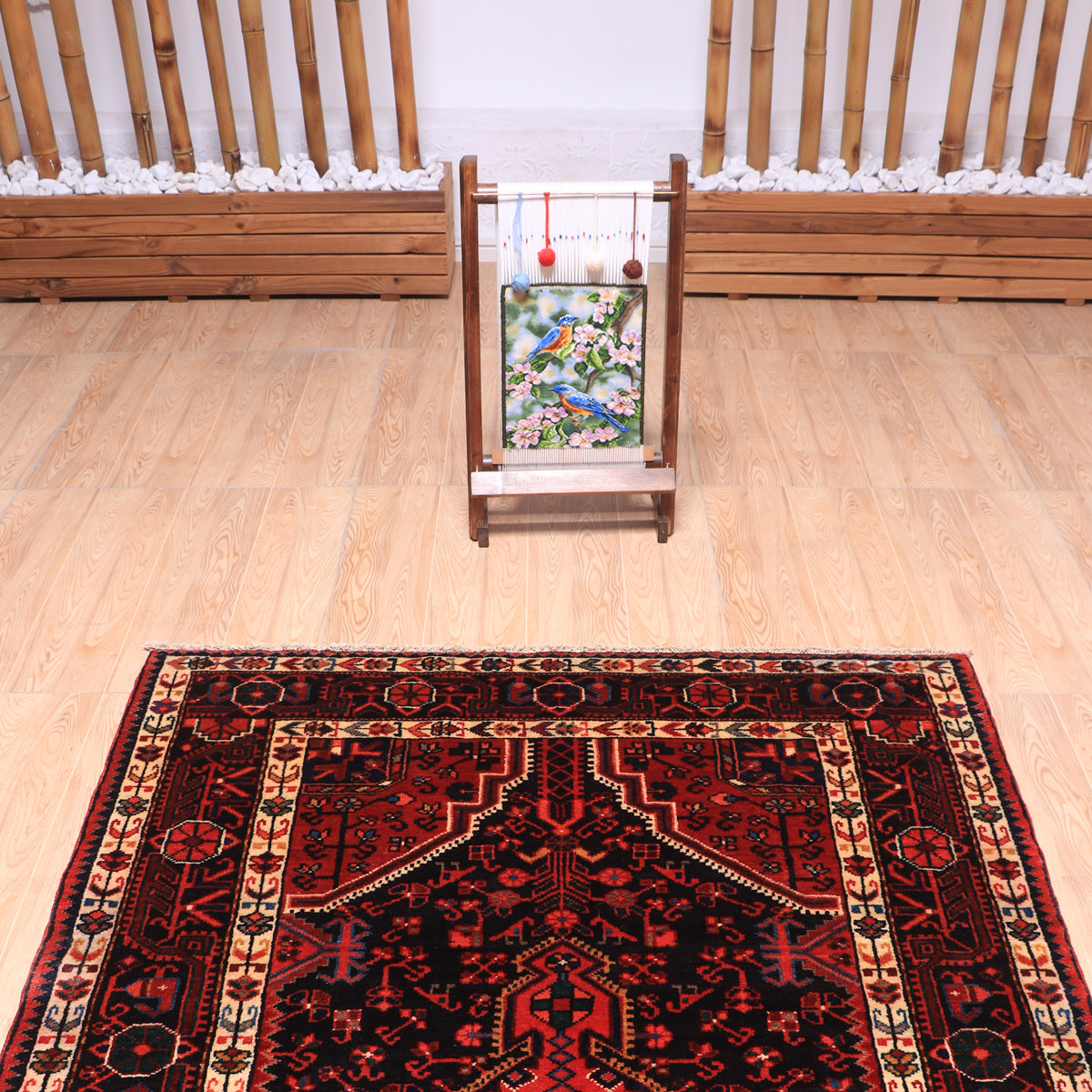 ペルシャ絨毯 (トゥイセルカーン) 186×119cm（FL-70158） – ギャッベ