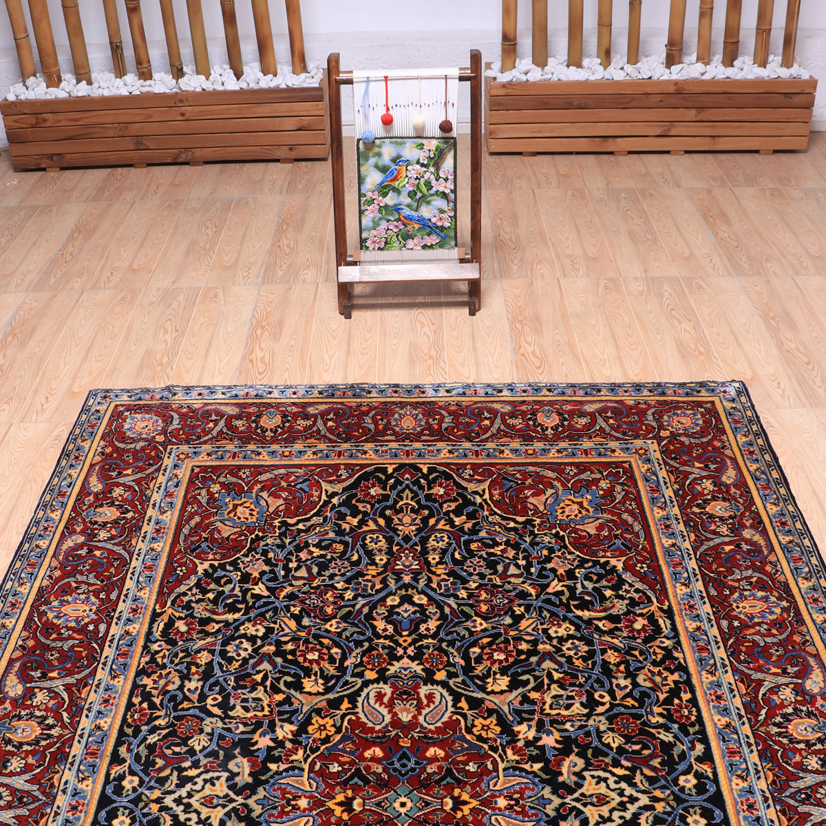 ペルシャ絨毯 coab432 未使用品　在庫一掃セール カーシャーン ペルシャ絨毯 (カーシャーン) 208×138cm（FL-70163） – ギャッベ