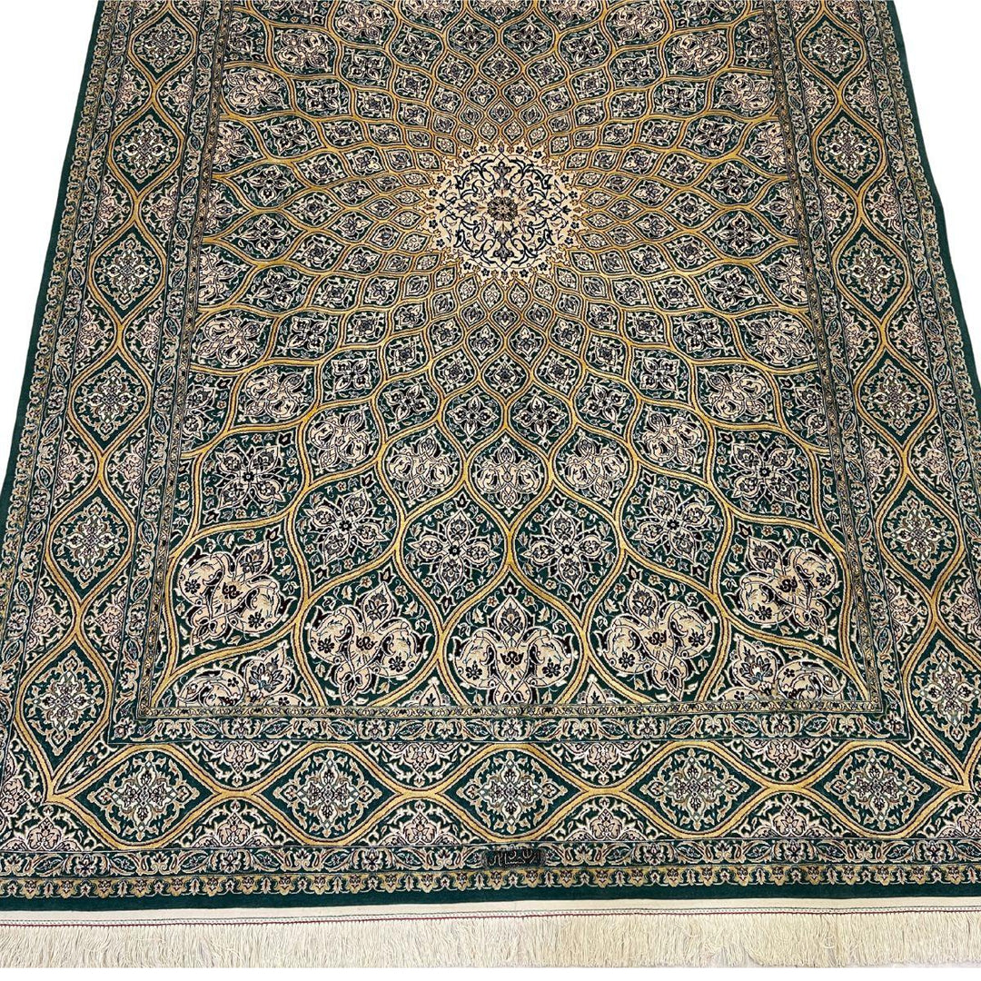 最高級ペルシャ絨毯（ナイン産）ハビビアン工房　241×165cm（FL-70362）