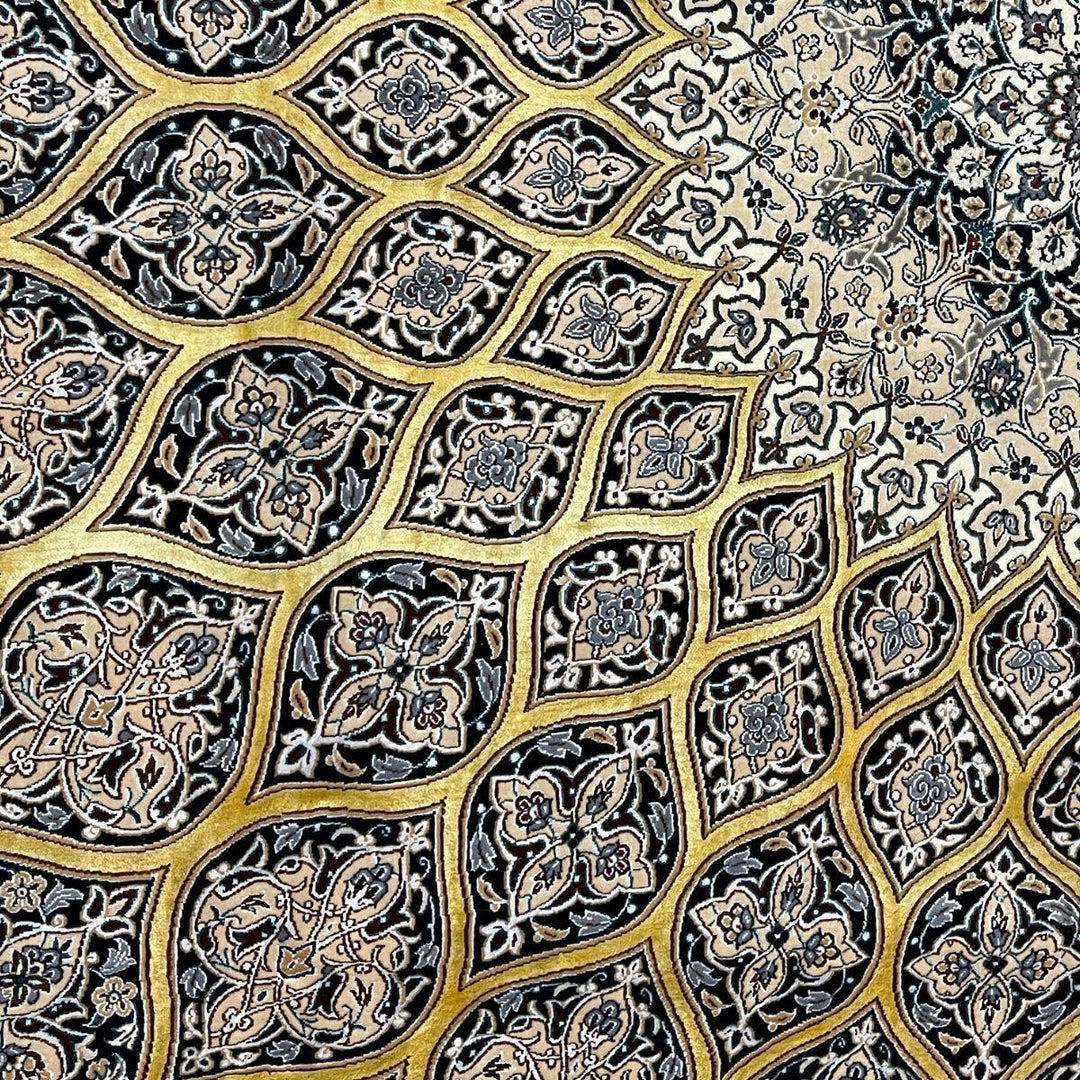 最高級ペルシャ絨毯（ナイン産）ハビビアン工房　303×218cm（FL-70364）