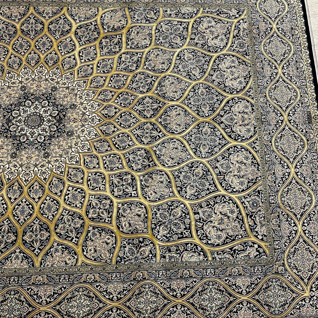 最高級ペルシャ絨毯（ナイン産）ハビビアン工房　303×218cm（FL-70364）