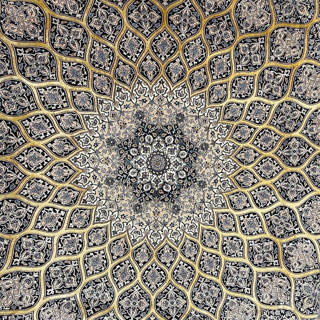 最高級ペルシャ絨毯（ナイン産）ハビビアン工房　303×218cm（FL-70364）