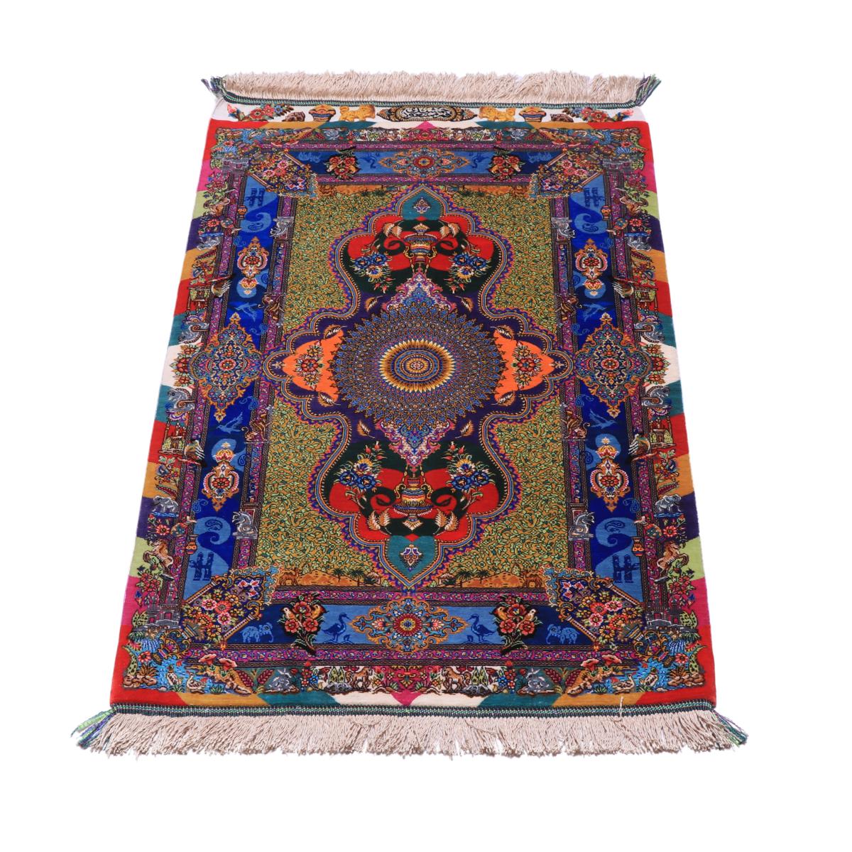 ペルシャ絨毯　ギャべ　96×96 高級品 高級ペルシャ絨毯 (ジャムシーディー工房) 96×59cm（FN-70281