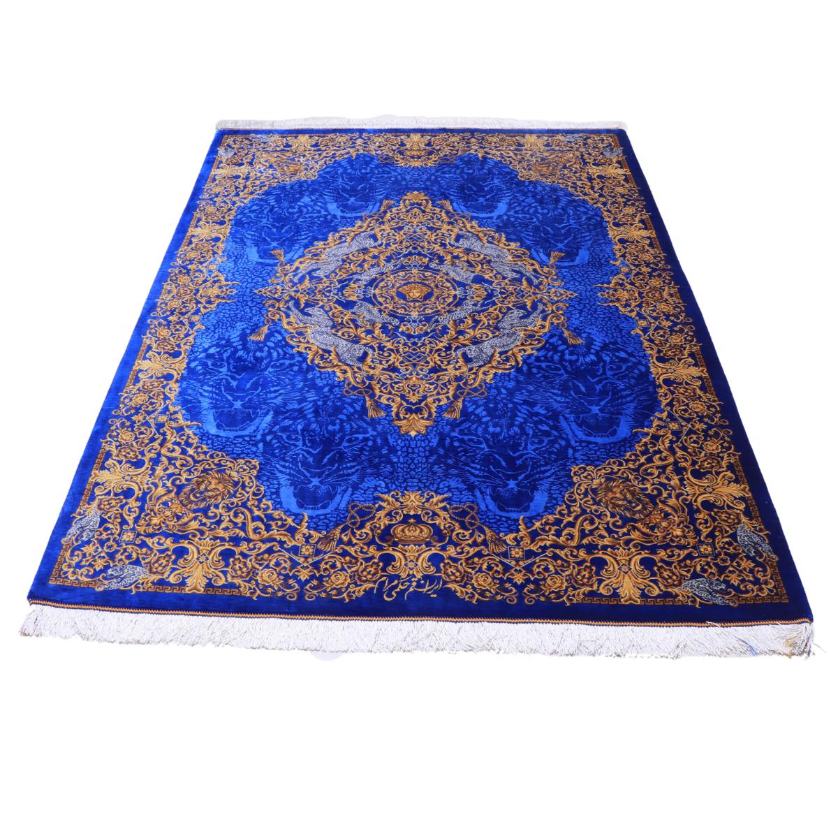 高級ペルシャ絨毯 (クム) 203×137cm（FN-70306） – ギャッベ＆ペルシャ